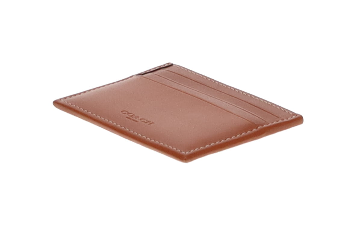 Coach Signature Monogram Tan Card Holder