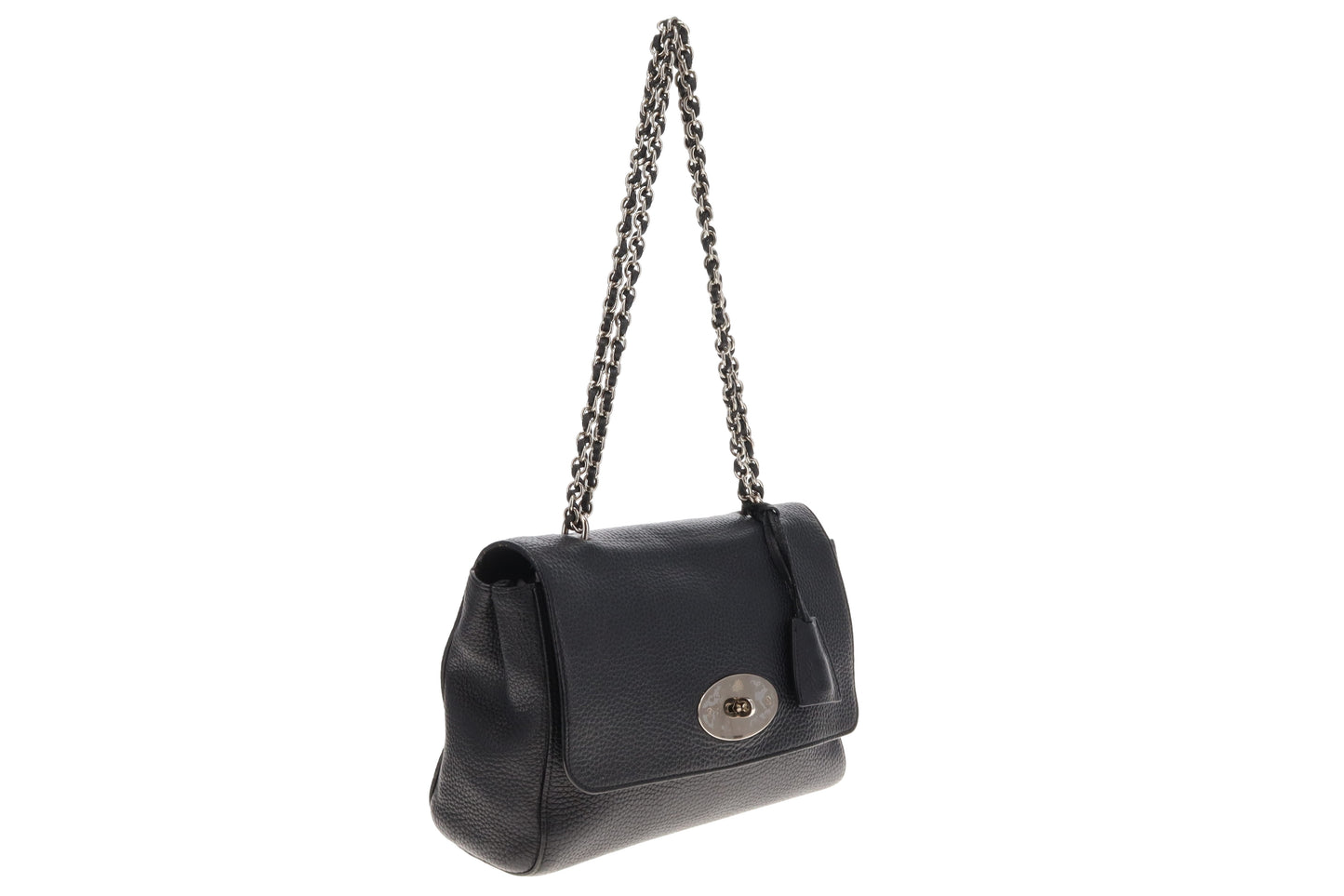 Mulberry Medium Soft Grain Lily Black With Silver Hardware