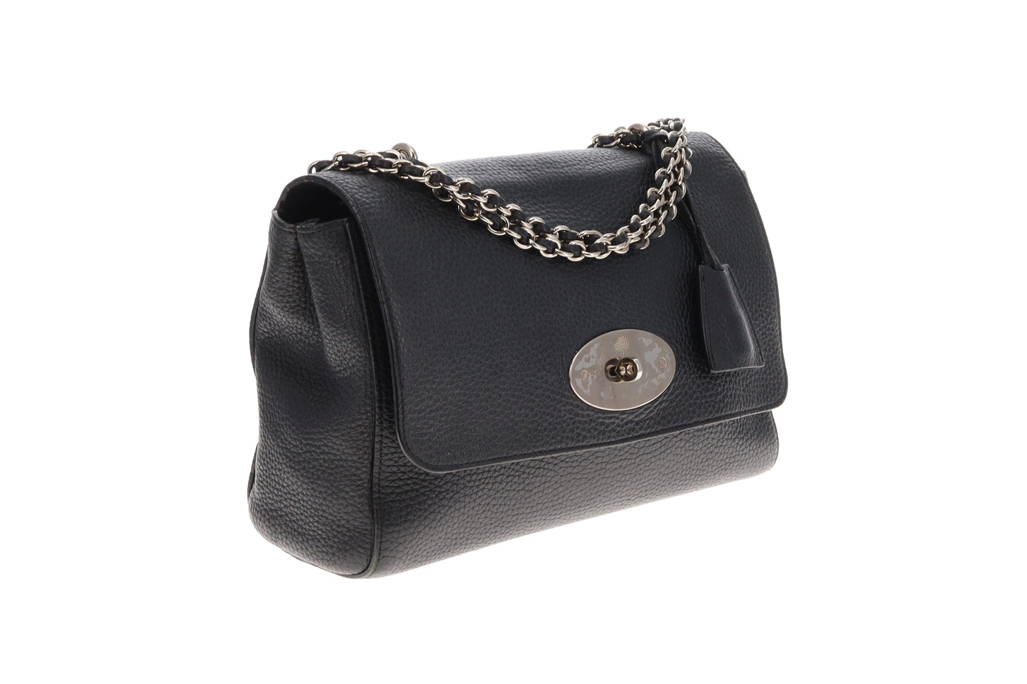 Mulberry Medium Soft Grain Lily Black With Silver Hardware