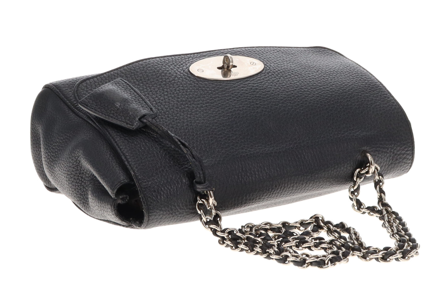 Mulberry Medium Soft Grain Lily Black With Silver Hardware