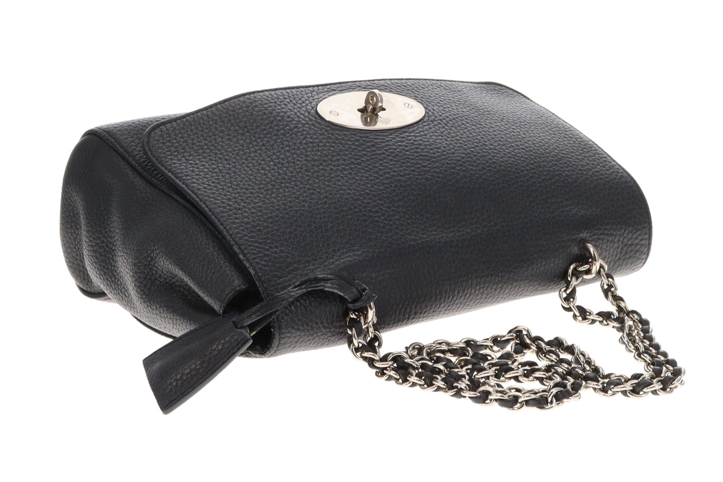 Mulberry Medium Soft Grain Lily Black With Silver Hardware