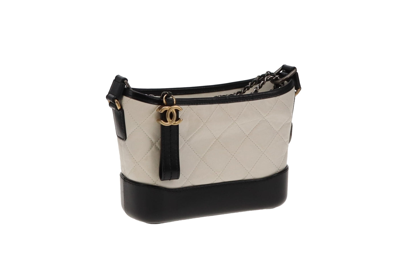 Chanel White/Black Small Gabrielle Hobo 2019