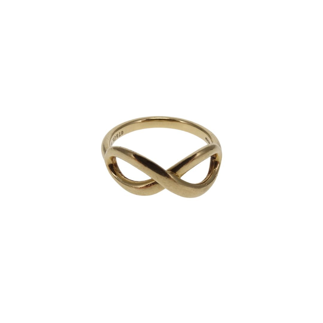 Tiffany & Co 18k Yellow Gold Infinity Ring (size 50)