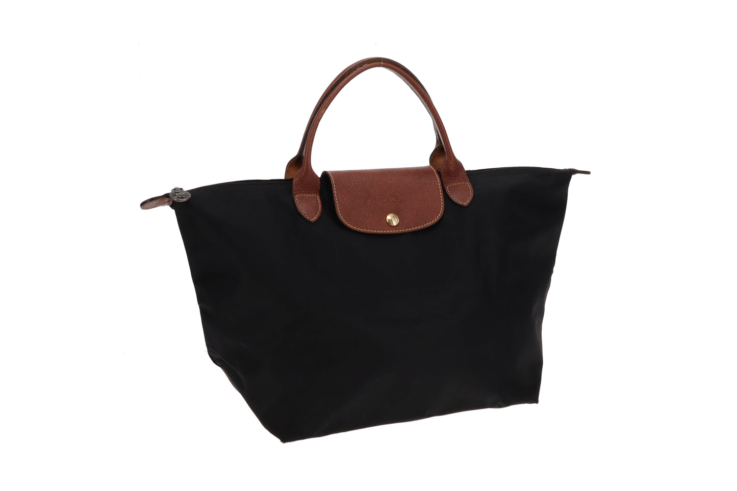 Longchamp Black Nylon Le Pliage Handbag M