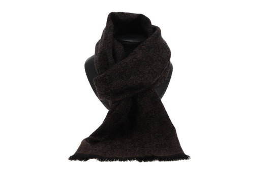 Gucci Dark GG Virgin Wool Scarf