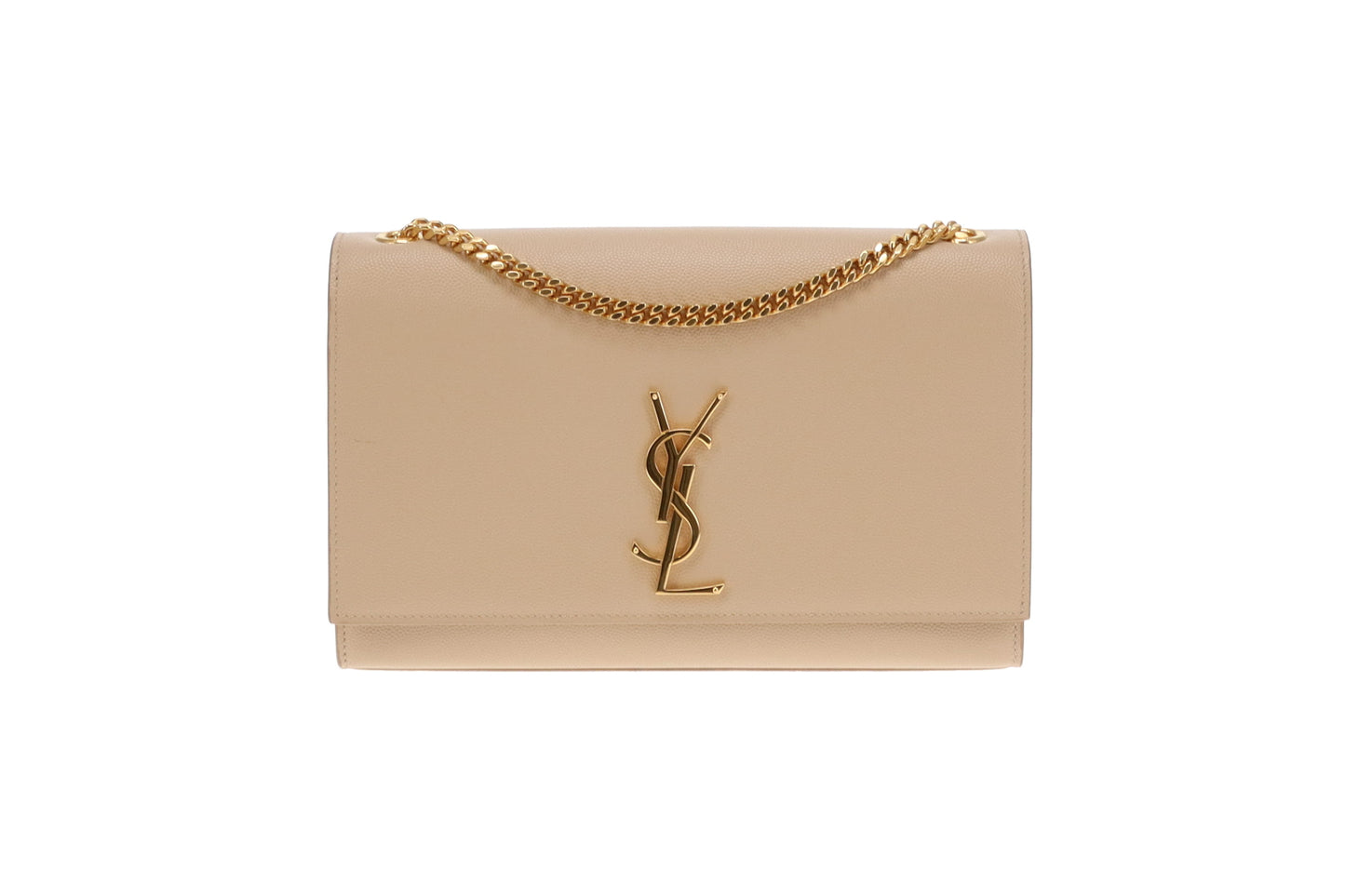 Saint Laurent Beige Grain De Poudre Kate Medium