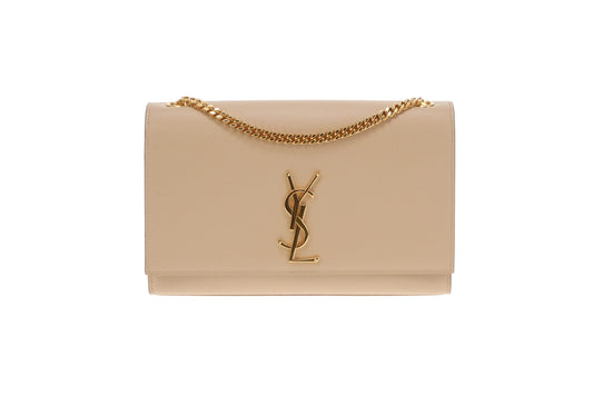 Saint Laurent Beige Grain De Poudre Kate Medium