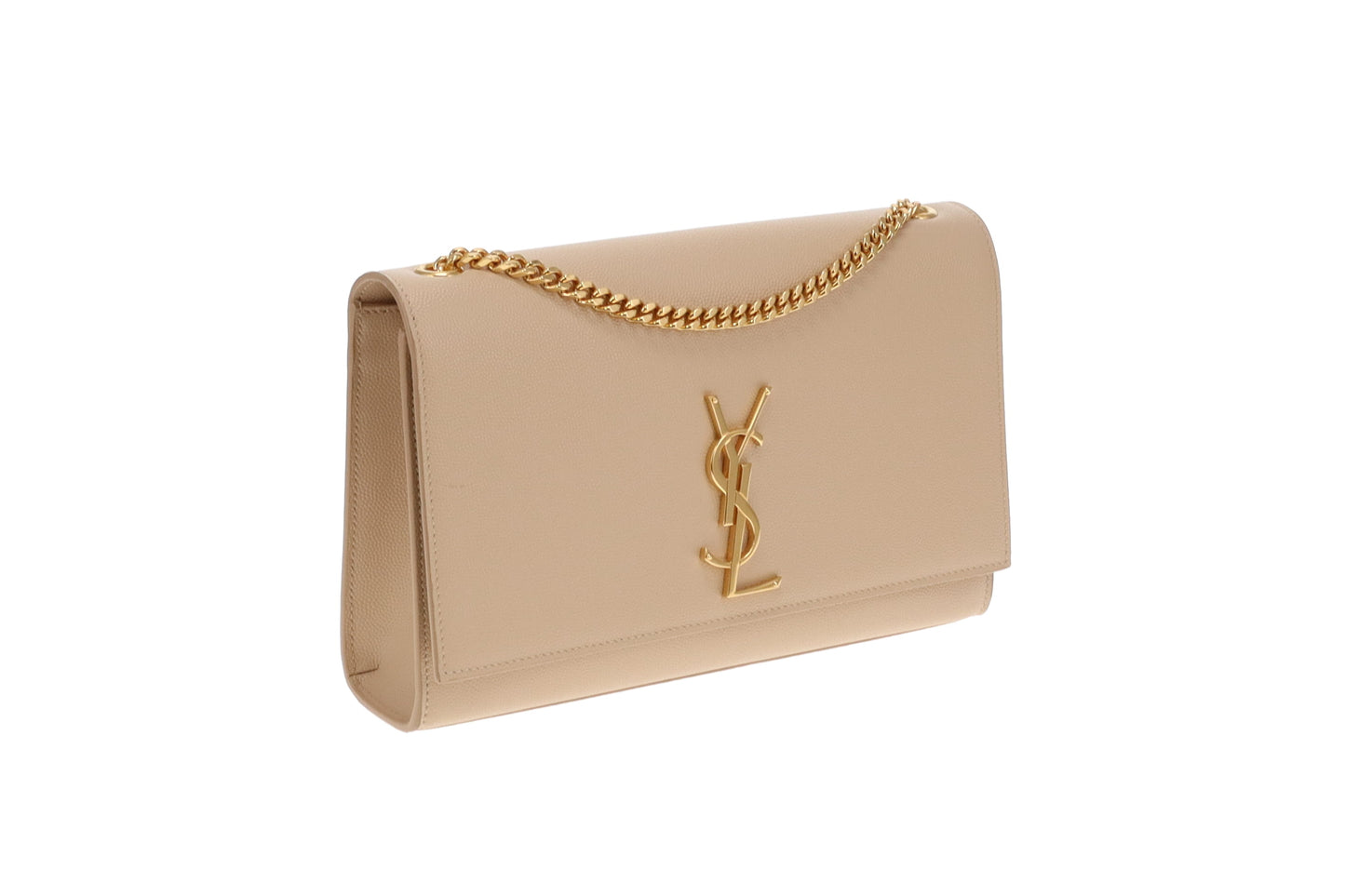 Saint Laurent Beige Grain De Poudre Kate Medium