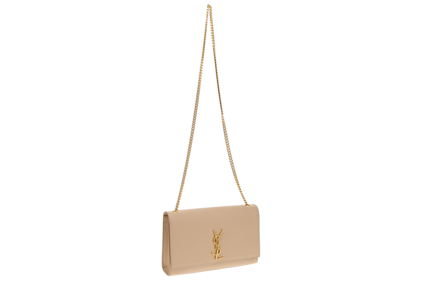 Saint Laurent Beige Grain De Poudre Kate Medium