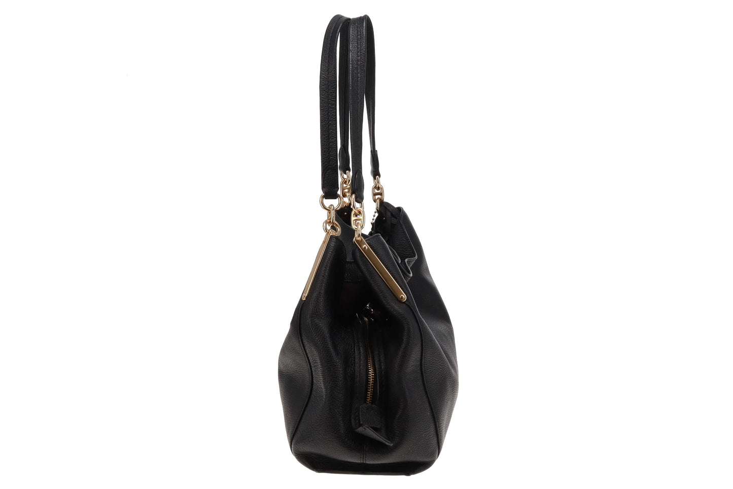 Coach Black Leather Dalton Shoulder Bag