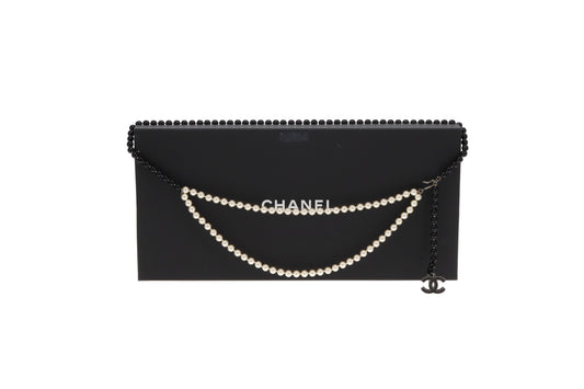 Chanel Pearl and Black Bead Vintage Belt