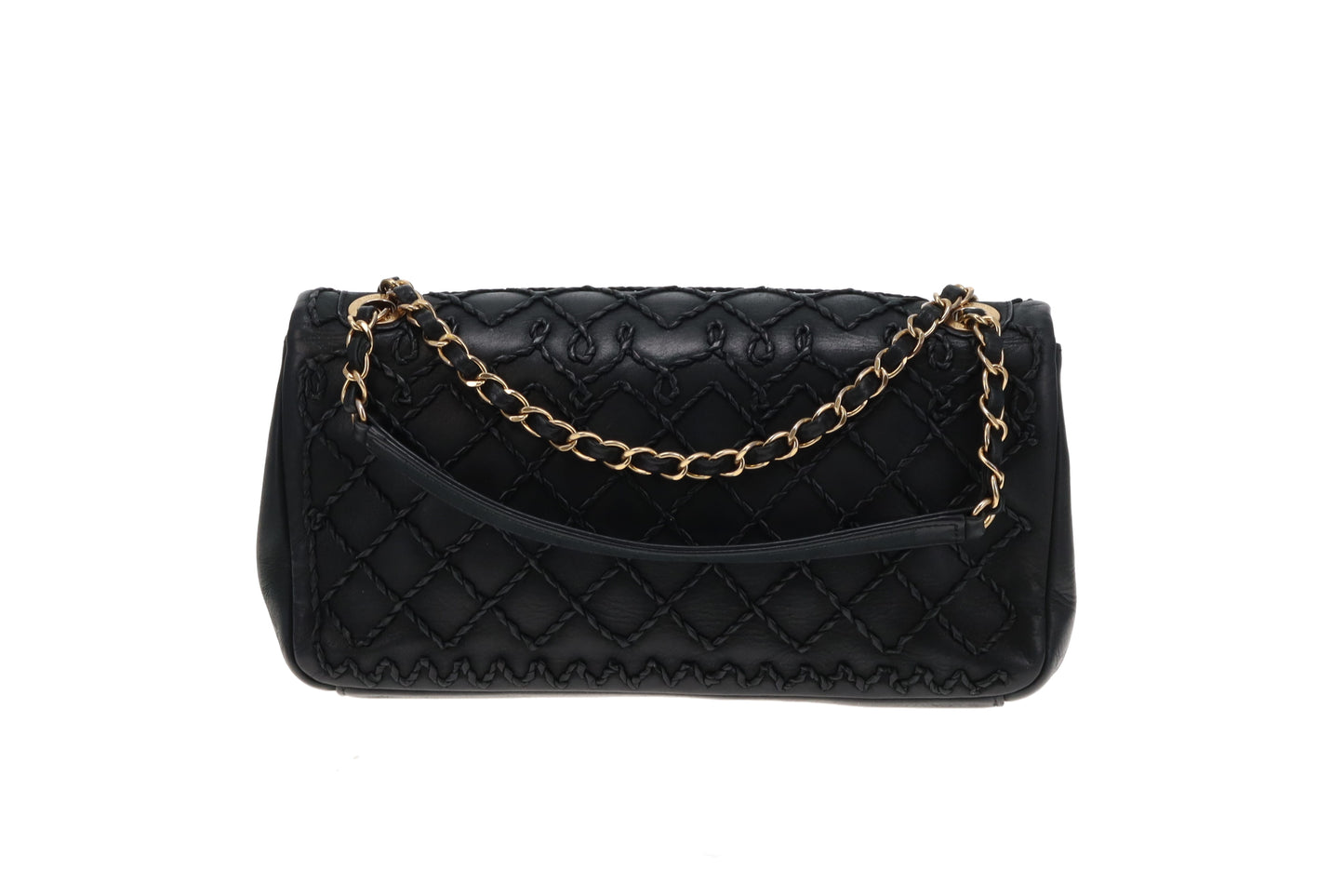 Chanel Black Calfskin Ultra Stitch Heart Flap