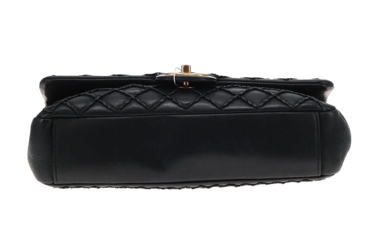 Chanel Black Calfskin Ultra Stitch Heart Flap