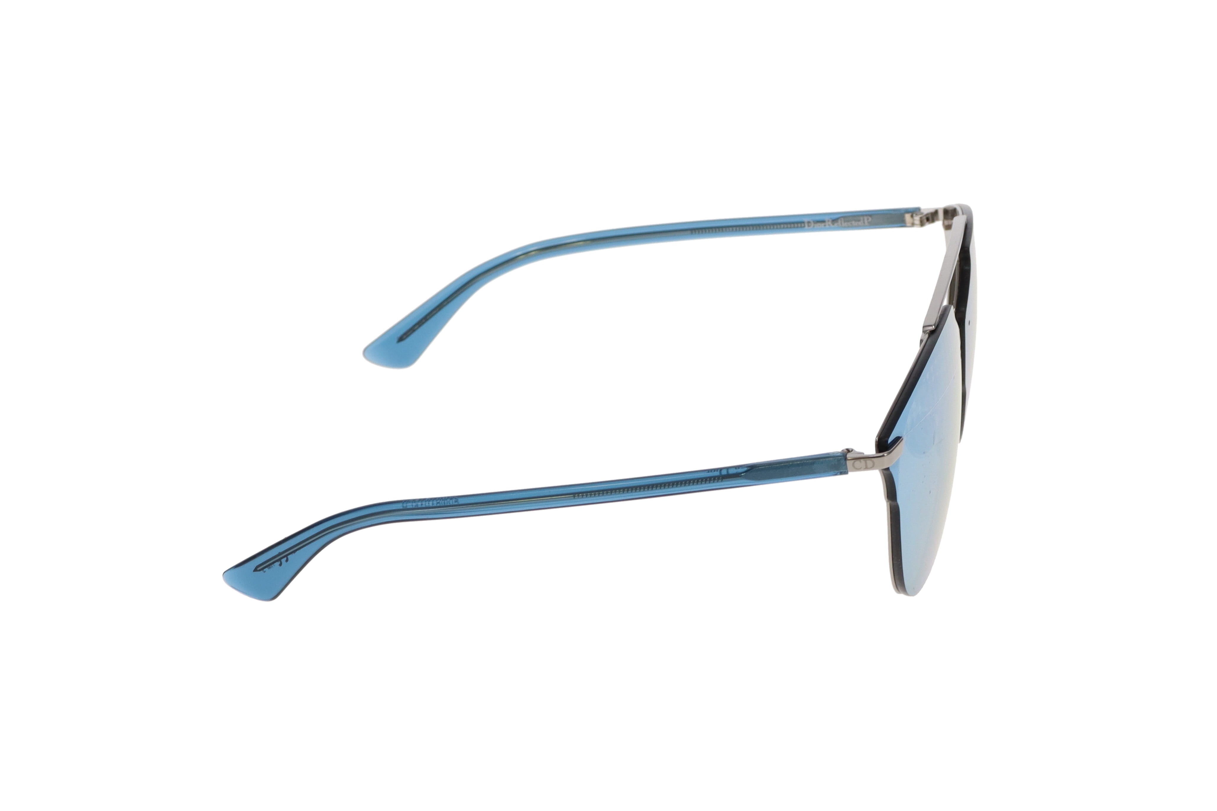 Dior DiorReflected Silver and Blue Pixel Mirror Pilot Sunglasses