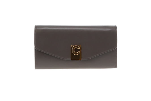 Celine Grey Smooth Leather C Wallet on Chain 2019