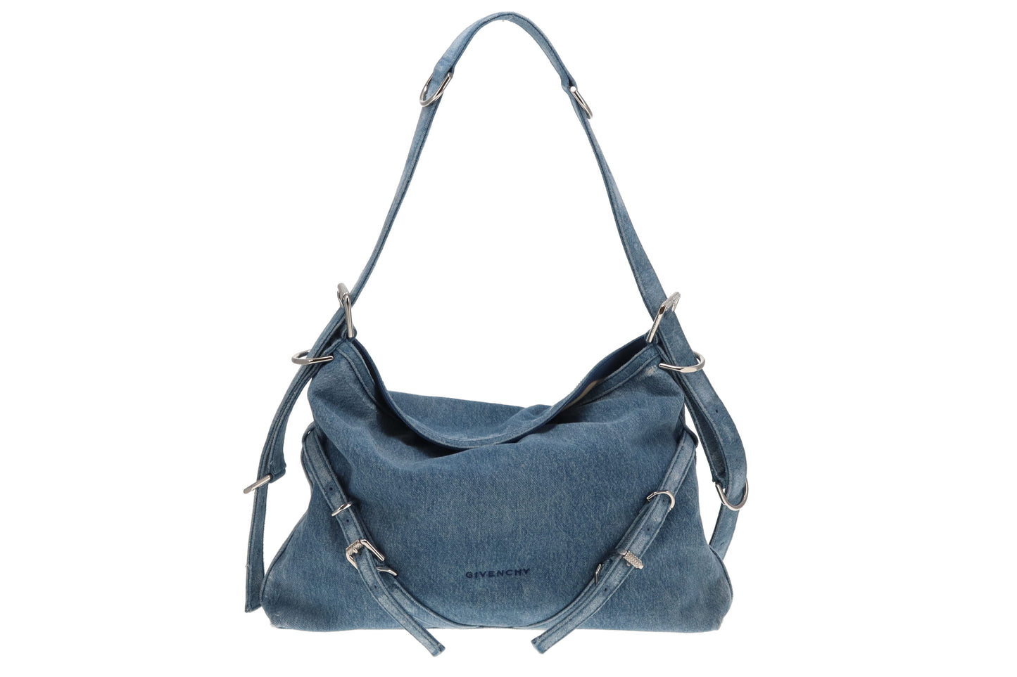 Givenchy Blue Denim Medium Voyou Bag