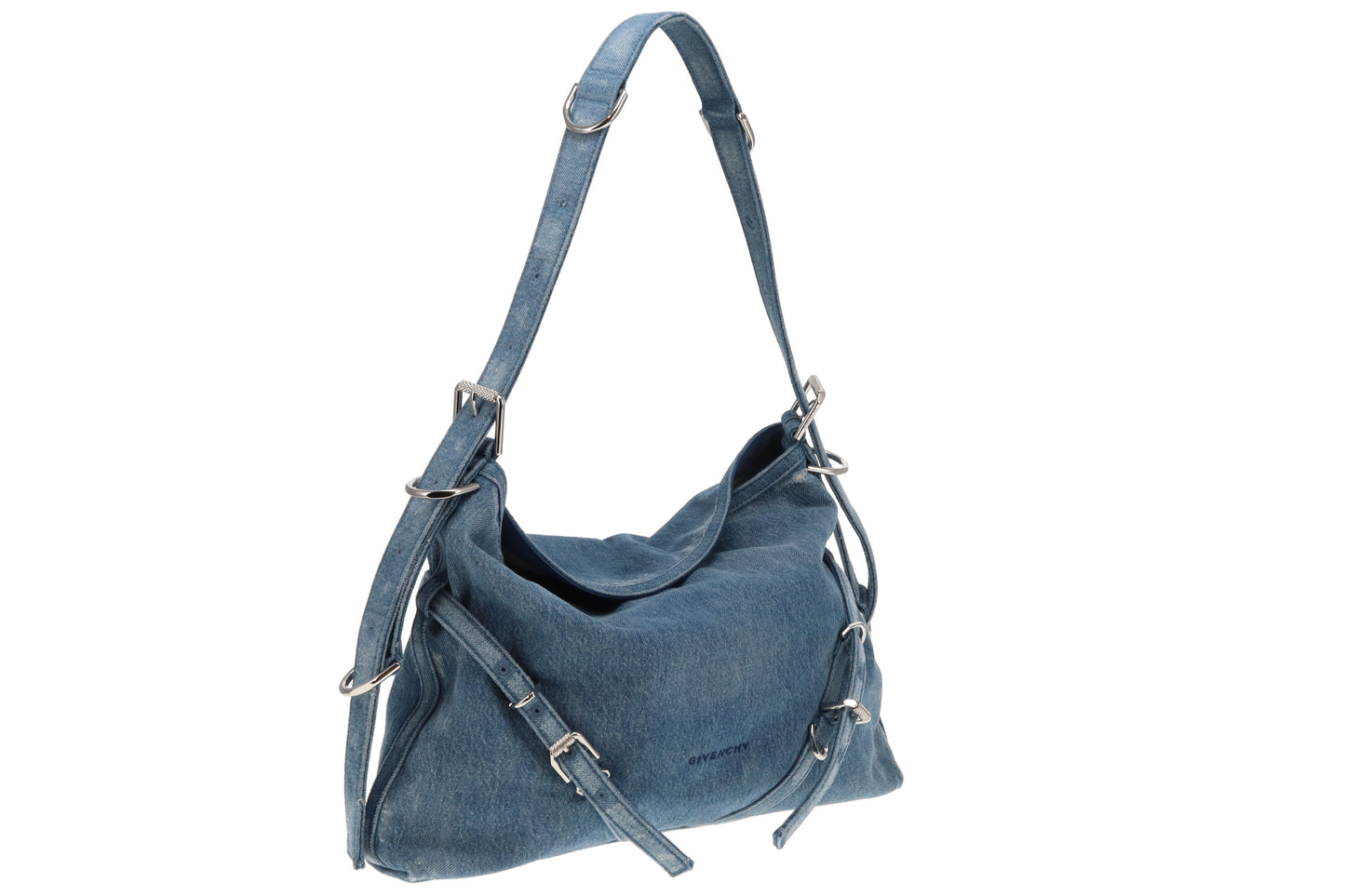 Givenchy Blue Denim Medium Voyou Bag