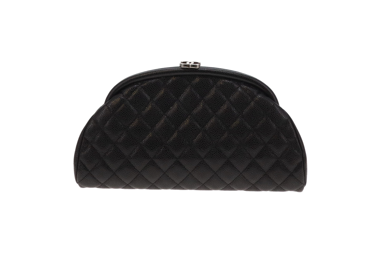 Chanel Black Caviar CC Timeless Clutch Bag