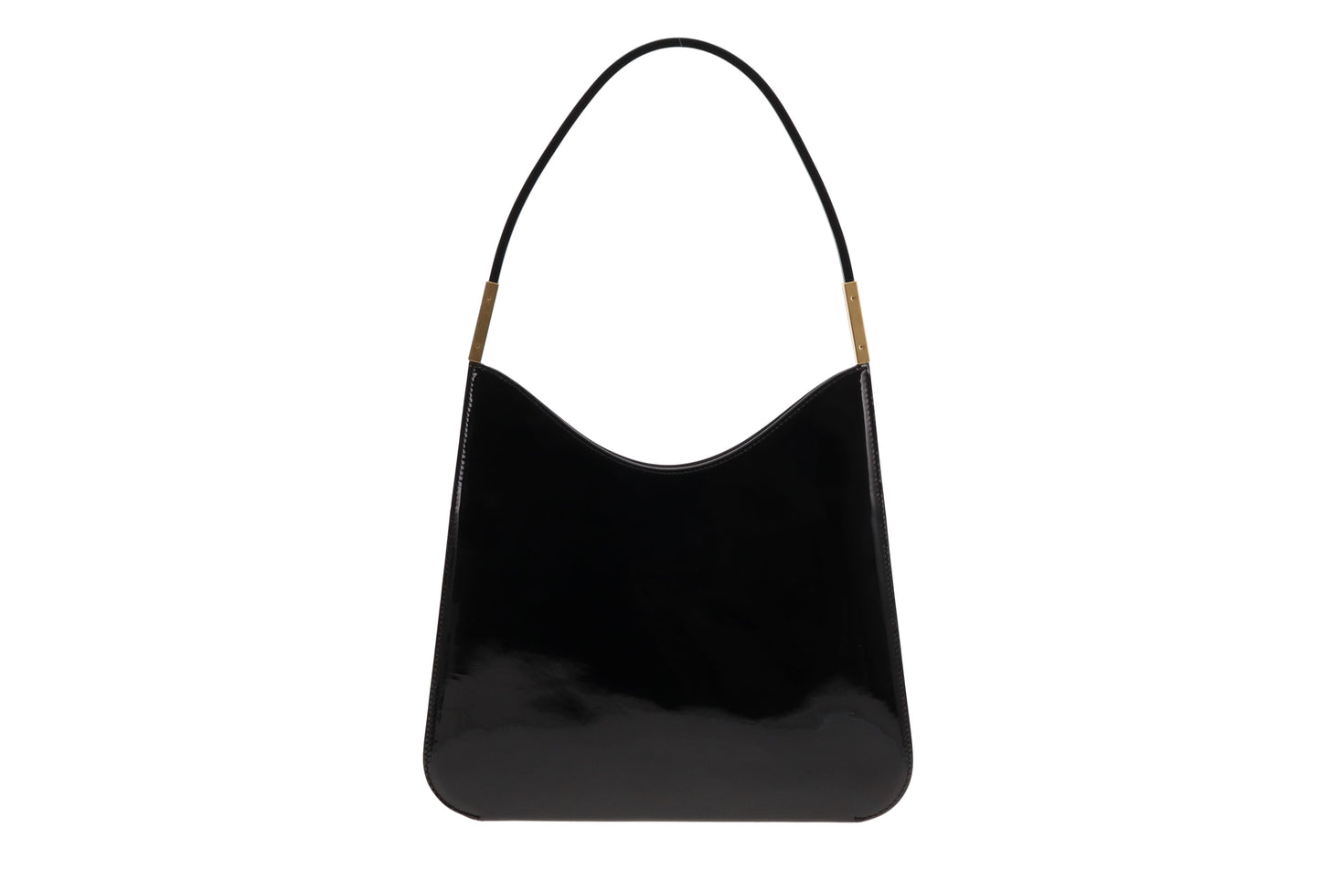 Saint Laurent Black Patent Leather Sadie Shoulder Bag 2023