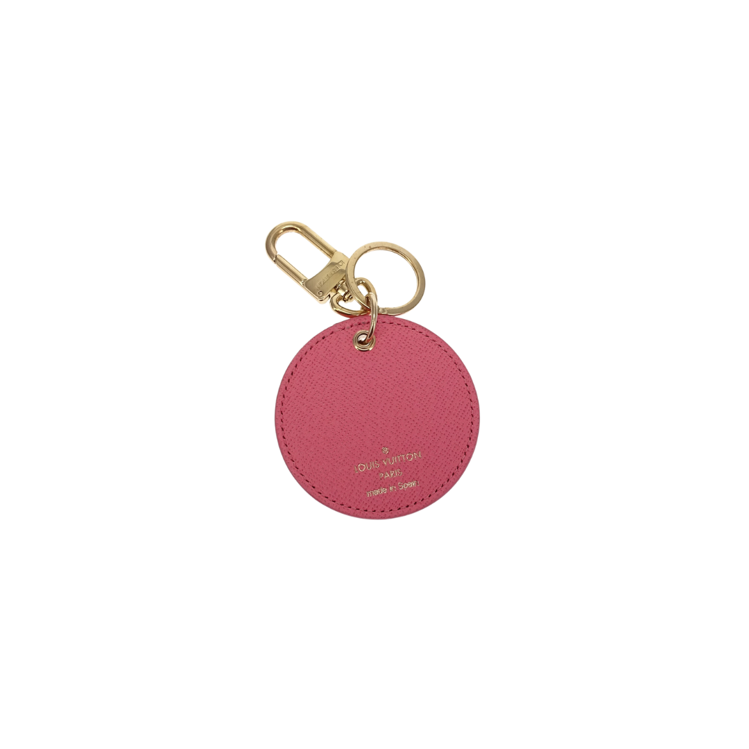 Louis Vuitton Bag Charm Key Holder World Tour BB Pink/White in
