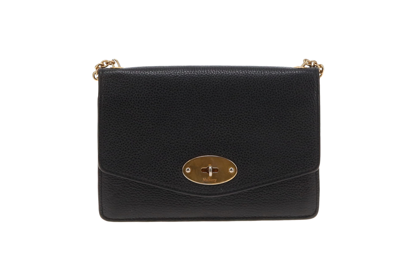 Mulberry Black Leather GHW Small Darley