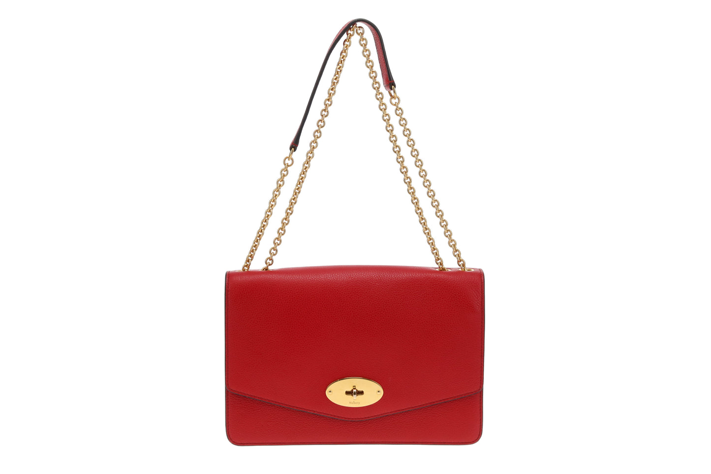 Mulberry Red Leather GHW Large Darley