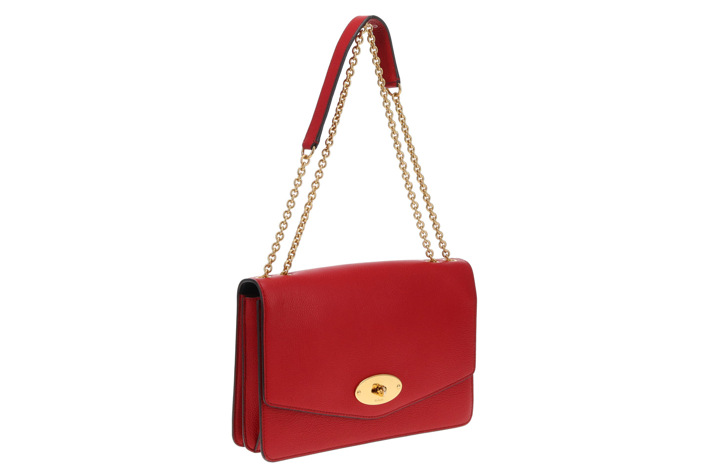 Mulberry Red Leather GHW Large Darley