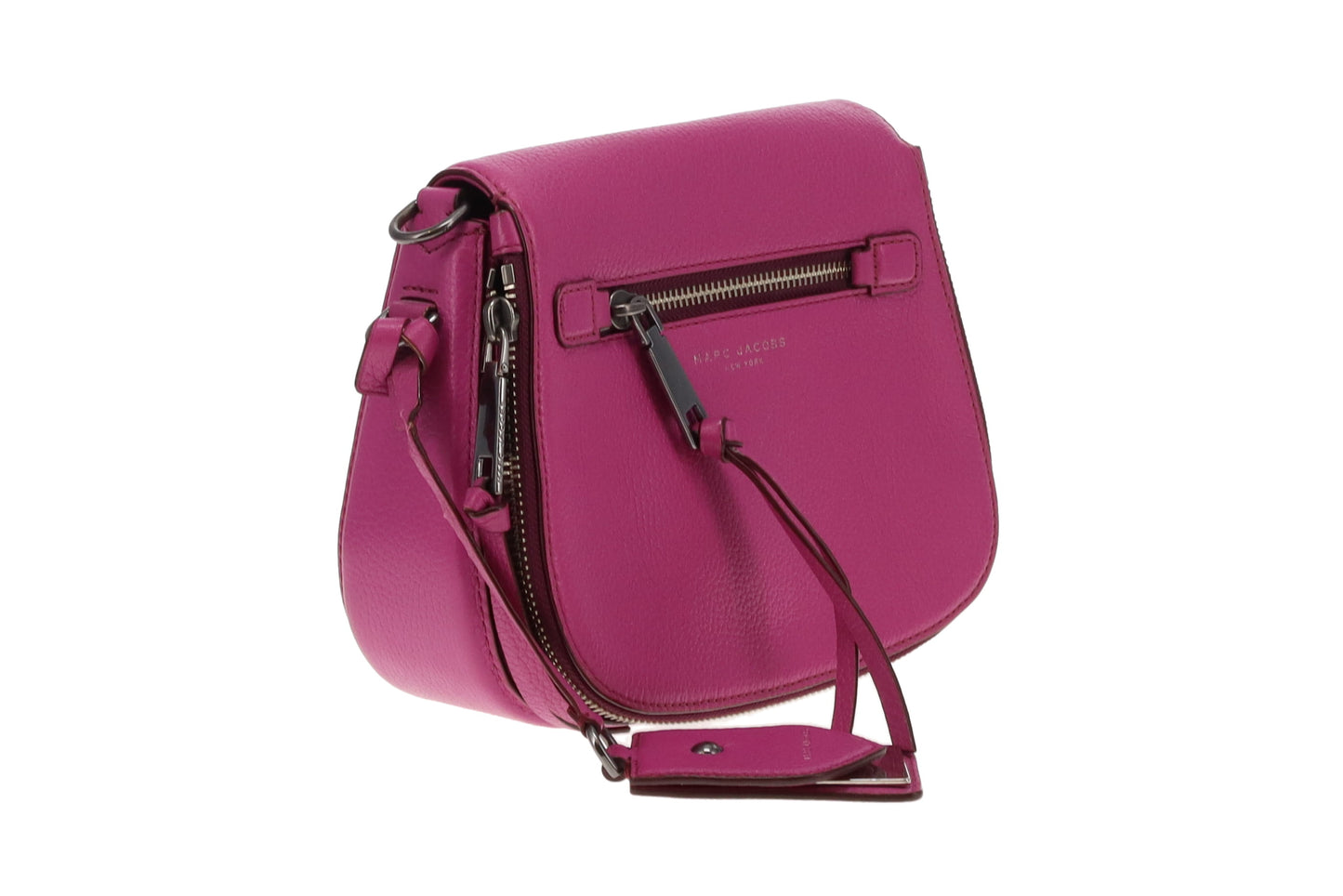 Marc Jacobs Magenta Small Recruit Saddle Bag