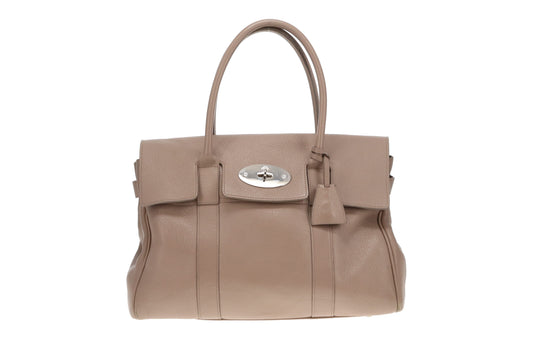 Mulberry Putty Pebbled Leather SHW Classic Bayswater