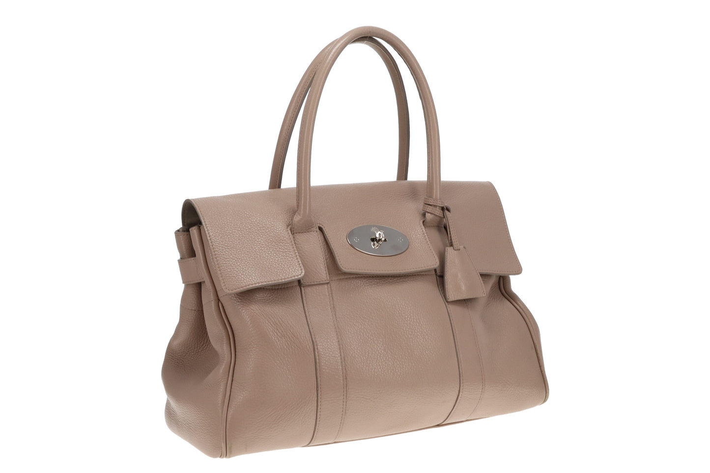 Mulberry Putty Pebbled Leather SHW Classic Bayswater