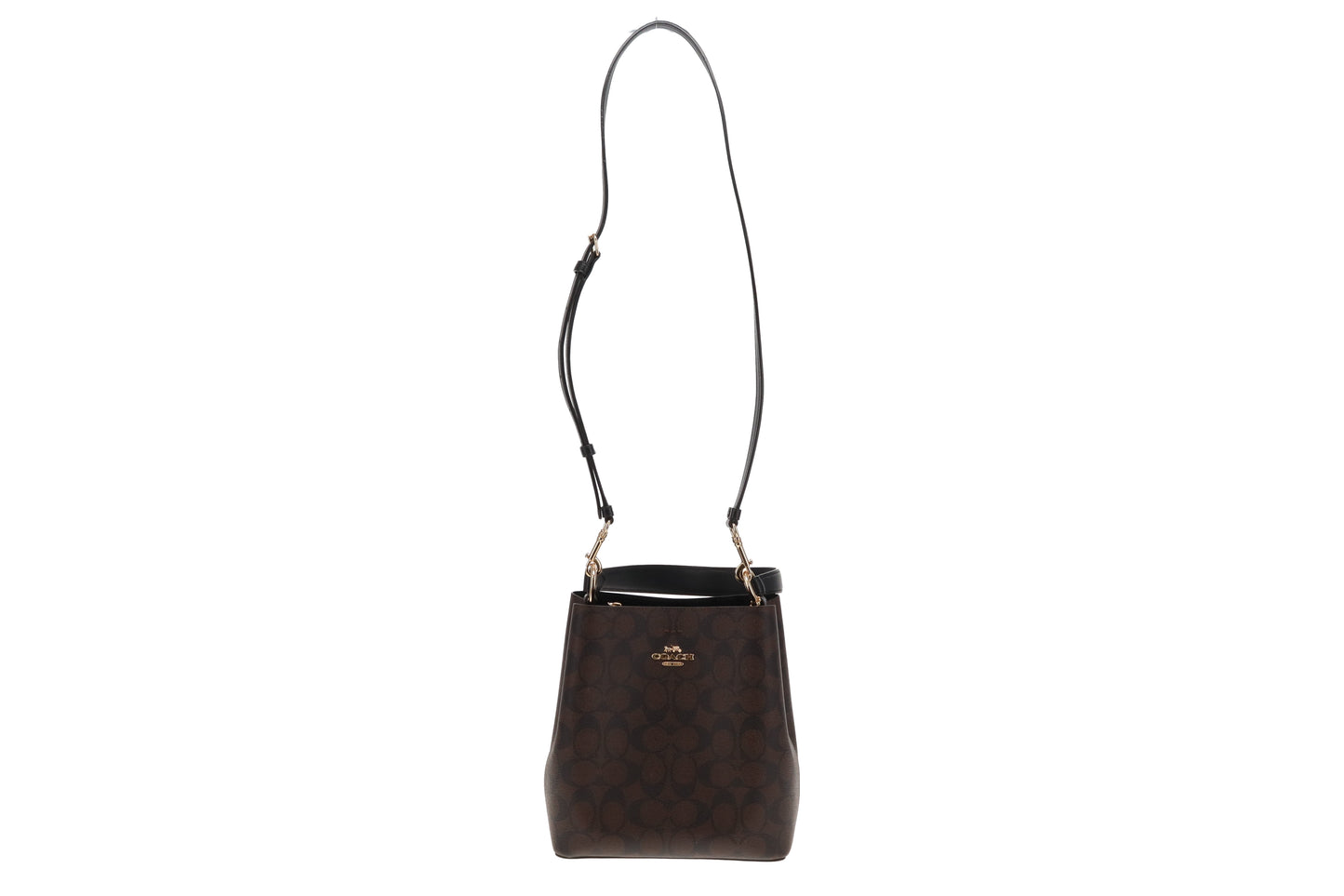 Coach Brown Signature Mollie Bucket Bag 22