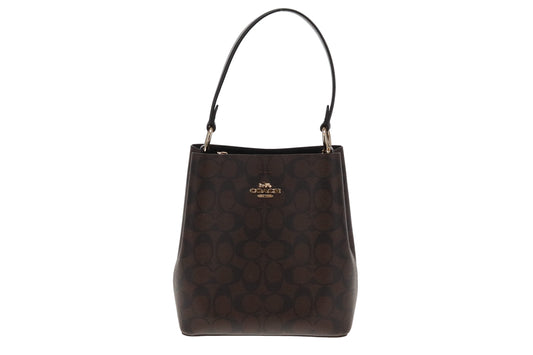 Coach Brown Signature Mollie Bucket Bag 22