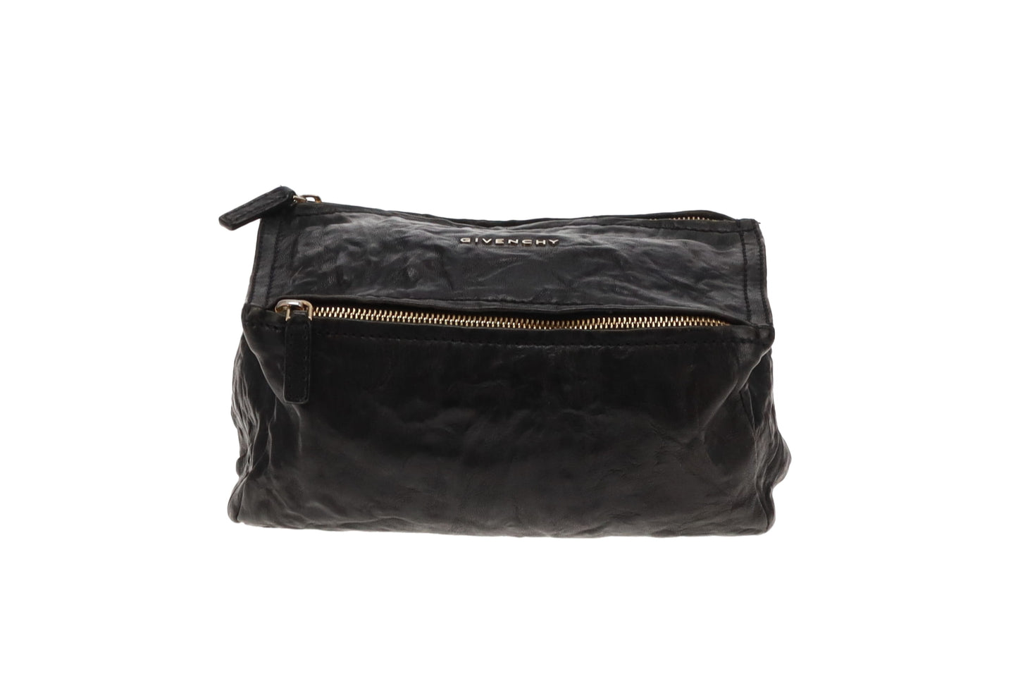 Givenchy Black Crinkled Leather Mini Pandora Crossbody