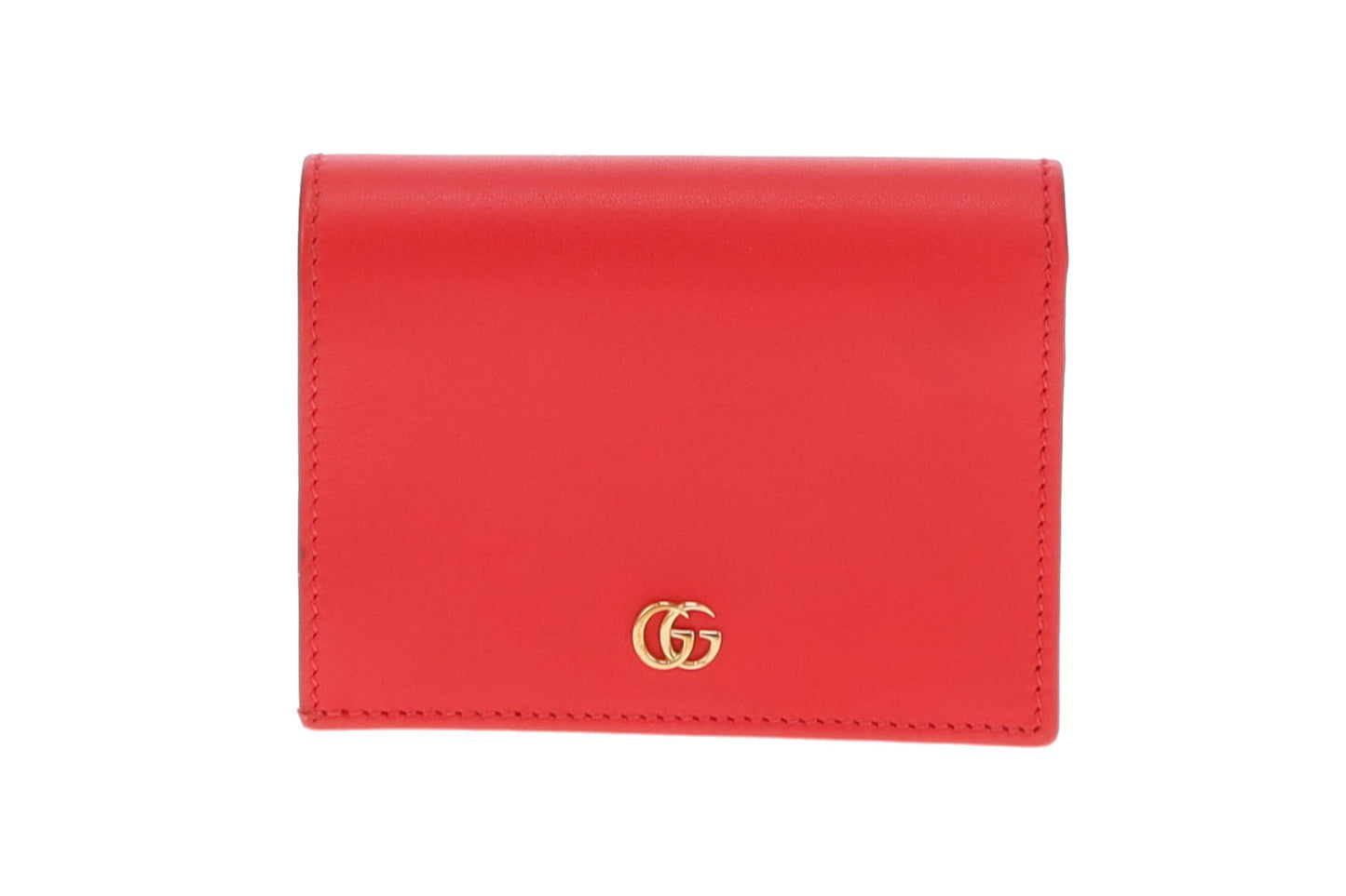 Gucci Red/Green Calfskin Interlocking G Card Holder Case