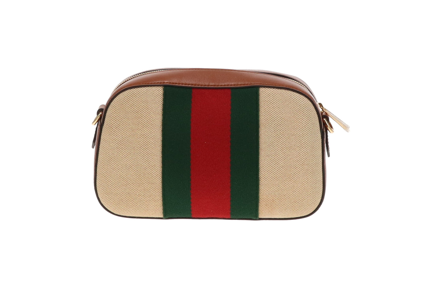 Gucci Beige Canvas Web Shoulder Bag