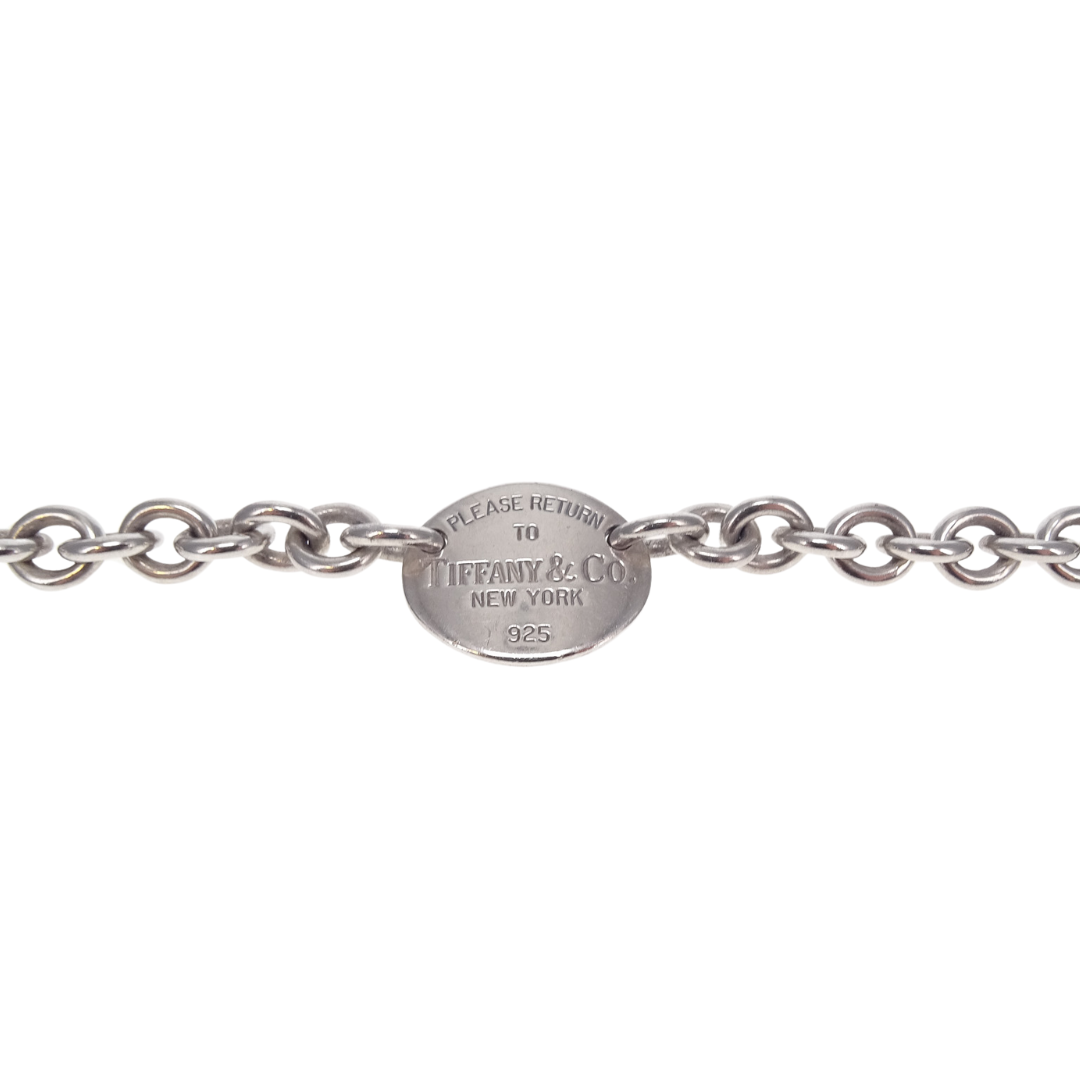 Tiffany & Co Sterling Silver RTT Oval Tag Bracelet