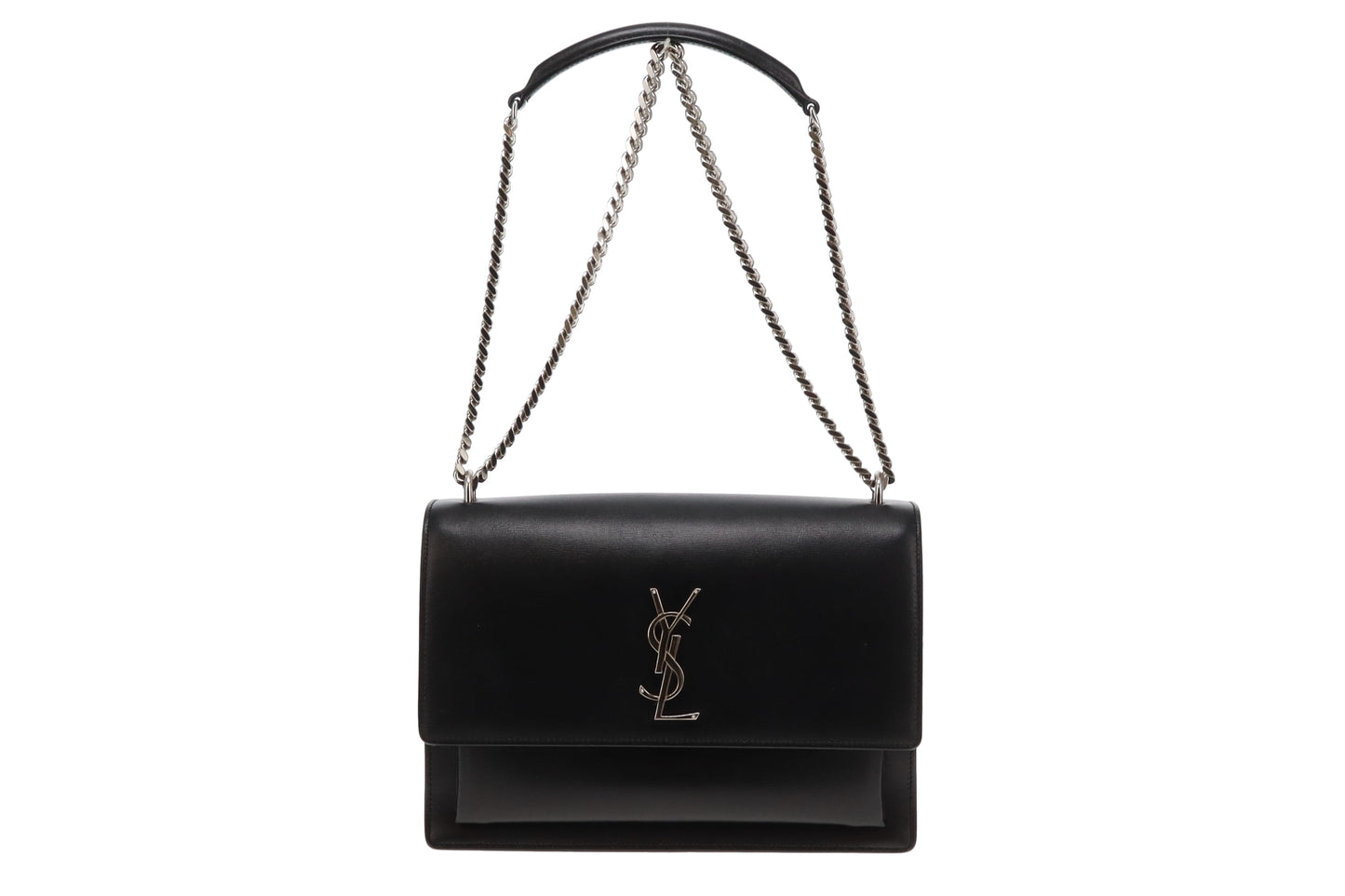 Saint Laurent Black Smooth Leather Sunset Large RRP €2300