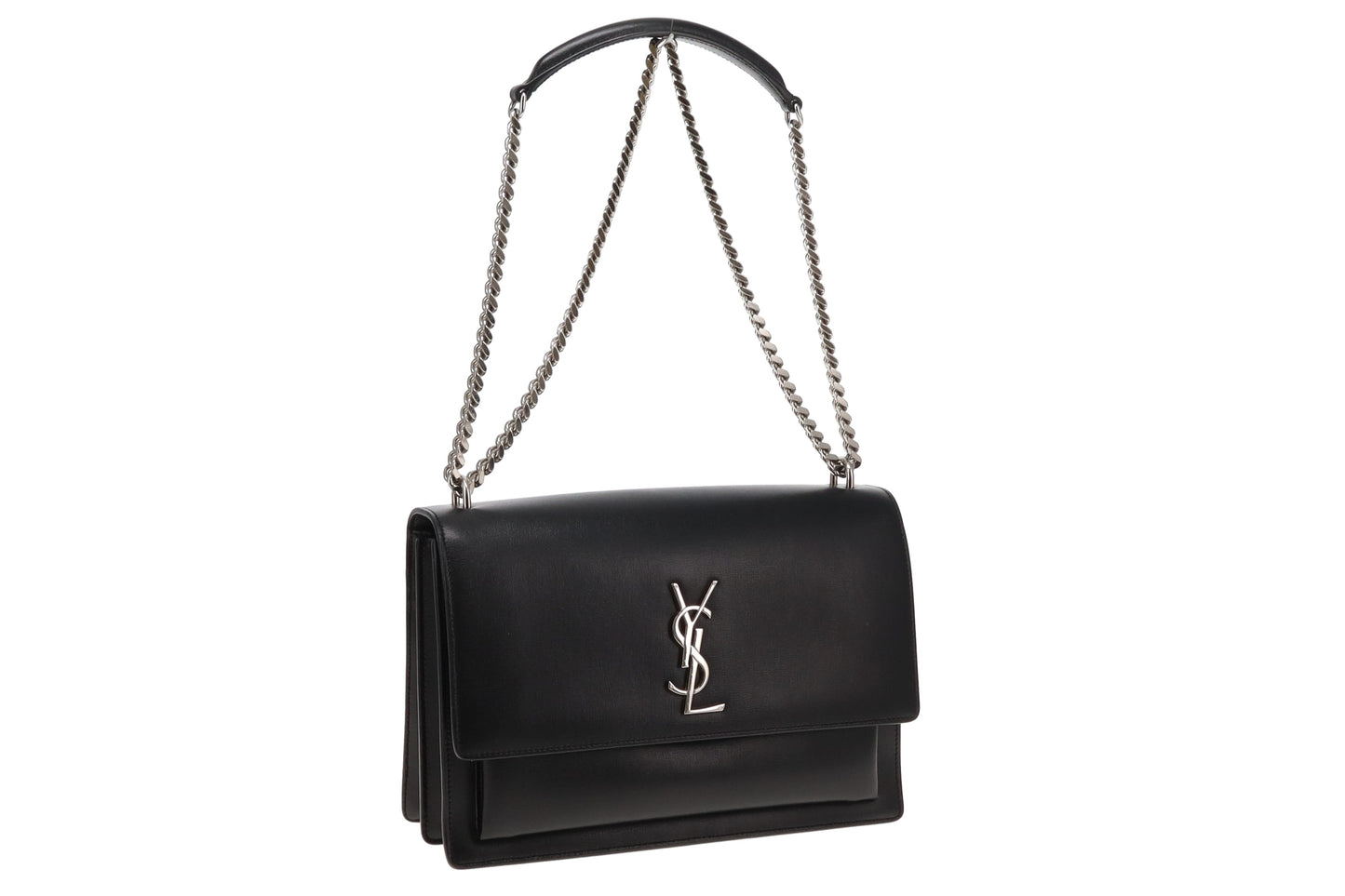 Saint Laurent Black Smooth Leather Sunset Large RRP €2300