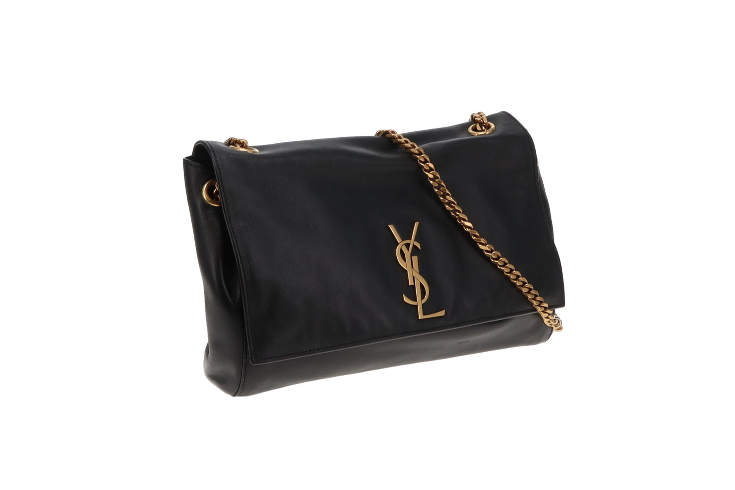 Saint Laurent Noir Reversible Medium Kate in Suede/Leather