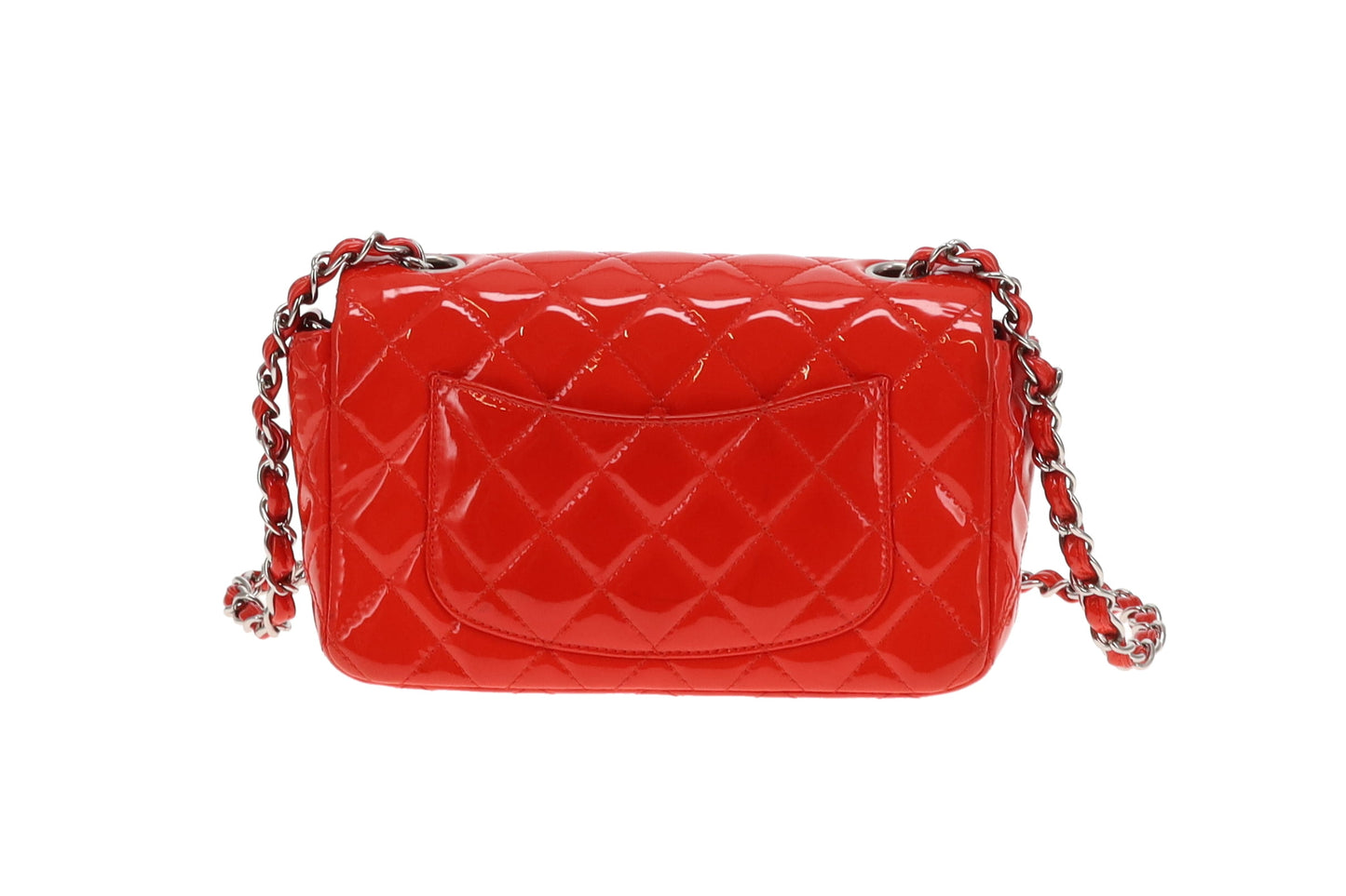 Chanel Red Patent SHW Mini Rectangle Flap 2011/12