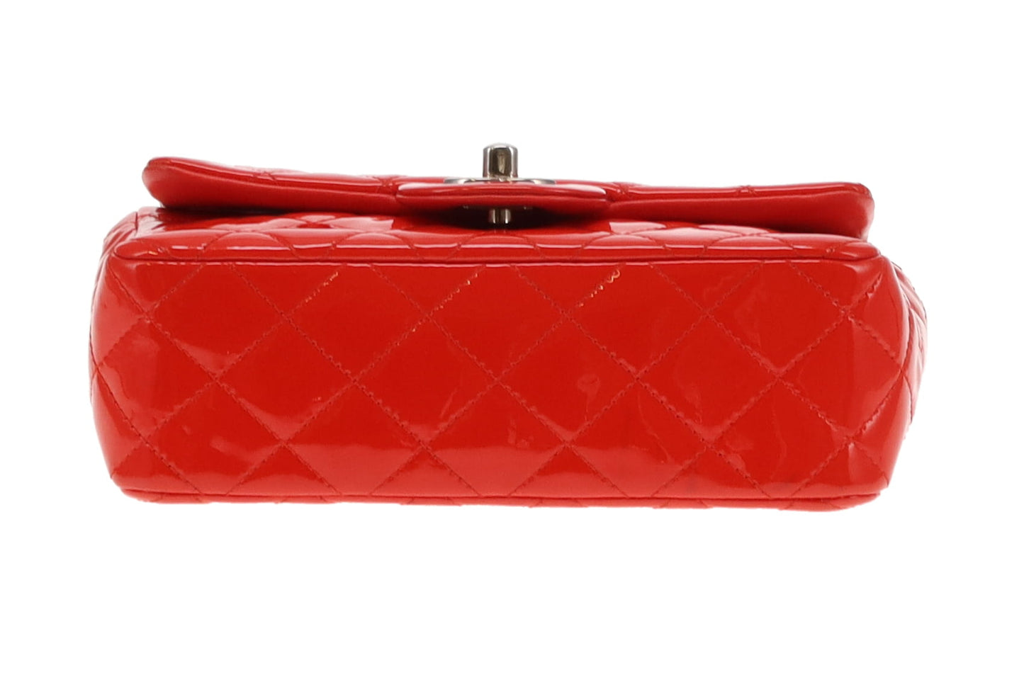 Chanel Red Patent SHW Mini Rectangle Flap 2011/12