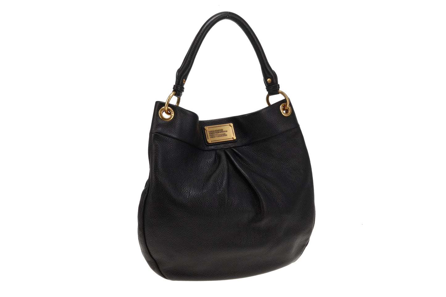 Marc Jacobs Black Leather Q Hillier Hobo with Strap