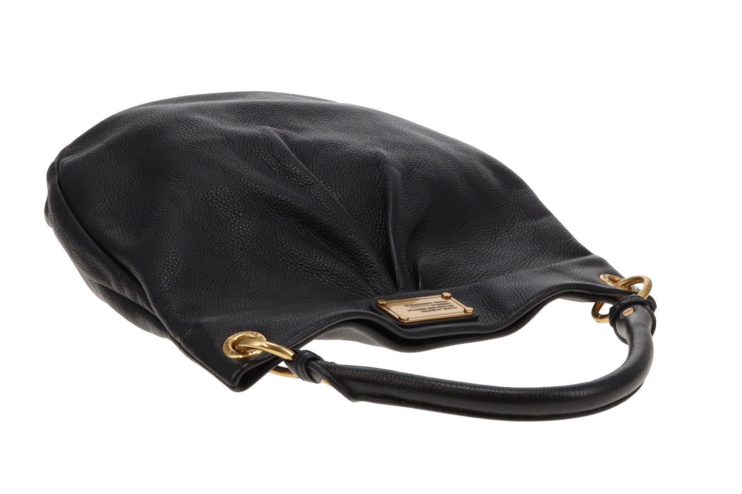 Marc Jacobs Black Leather Q Hillier Hobo with Strap