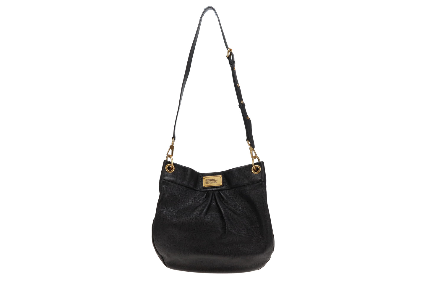 Marc Jacobs Black Leather Q Hillier Hobo with Strap