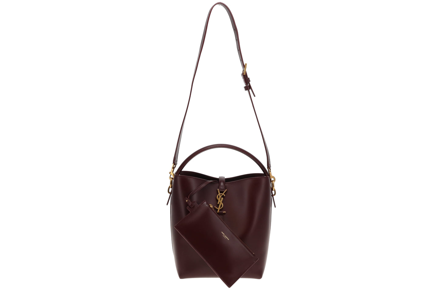 Saint Laurent Rouge Cabernet Le 37 Bucket Bag 2024