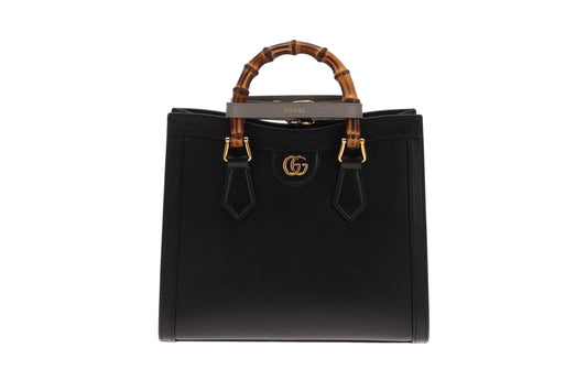 Gucci Black Leather Small Diana Tote Bag