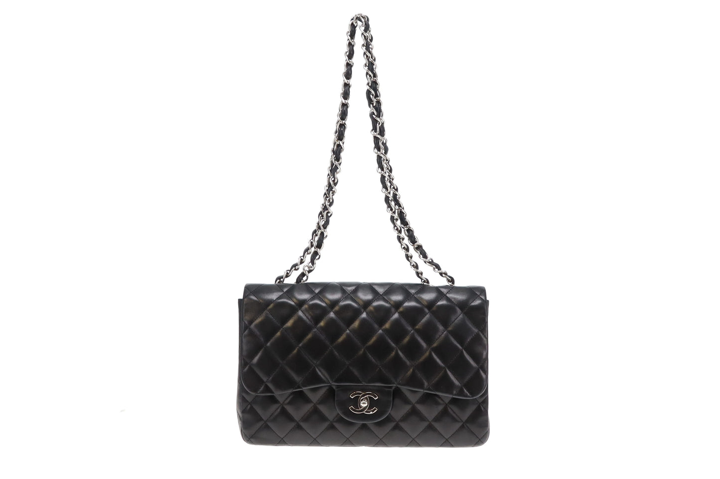 Chanel Vintage Black Lambskin Jumbo Single Flap 2009/10