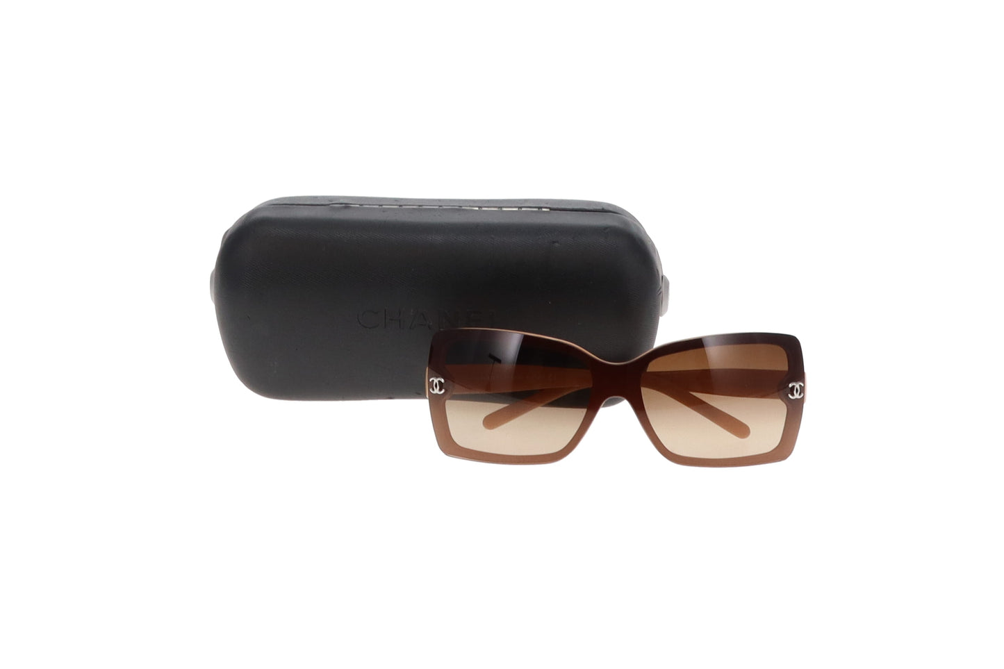 Chanel Beige Rectangle Lens Vintage Sunglasses 5065