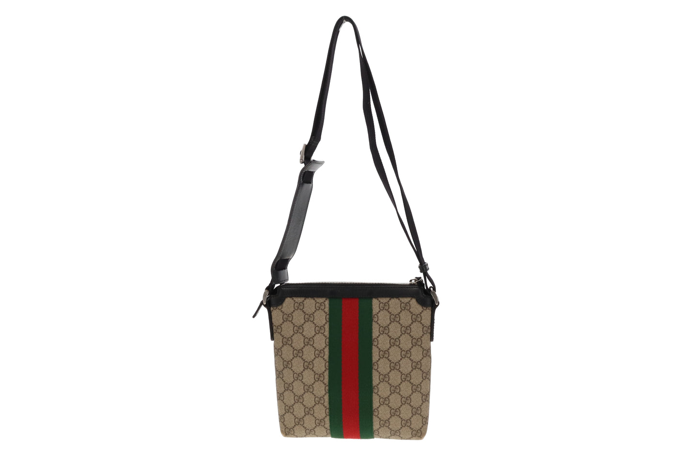 Gucci GG Supreme and Web Detail Messenger Bag