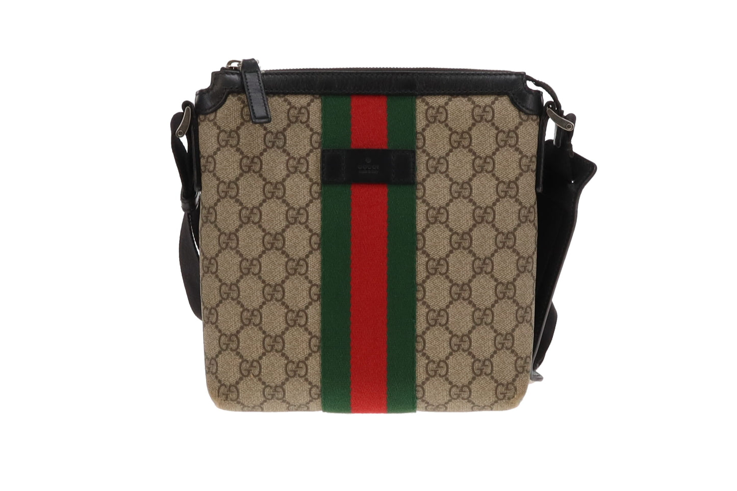 Gucci GG Supreme and Web Detail Messenger Bag